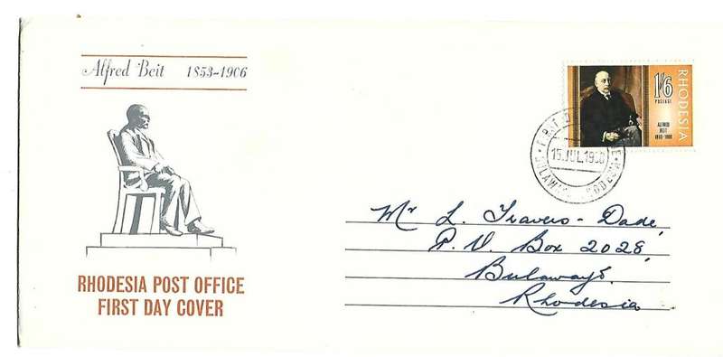 Rhodesia FDC - Famous Rhodesians