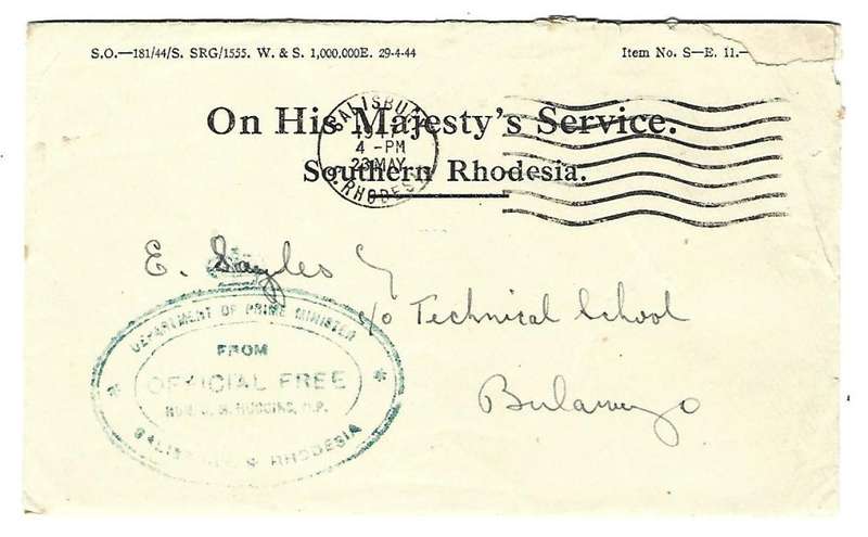 Southern Rhodesia FDC - On his Majesty`s Service - Official Free postage