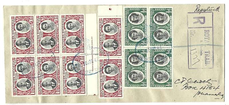 Southern Rhodesia FDC - Royal Visit complete with Royal Train sachet
