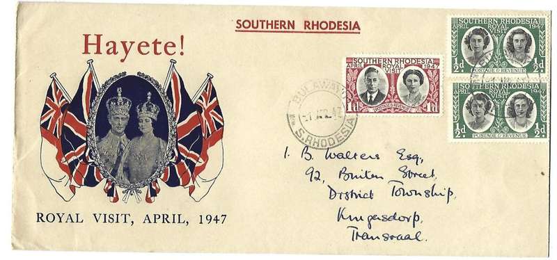 Southern Rhodesia FDC - Royal Visit