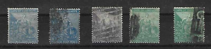Cape Of Good Hope . - Definitive issue `Hope` seated 1864-1877