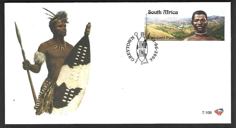 RSA FDC - 7.106 - Centenary of Bhambatha Rebellion.