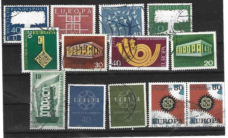 Germany Bundepost - set of used stamps