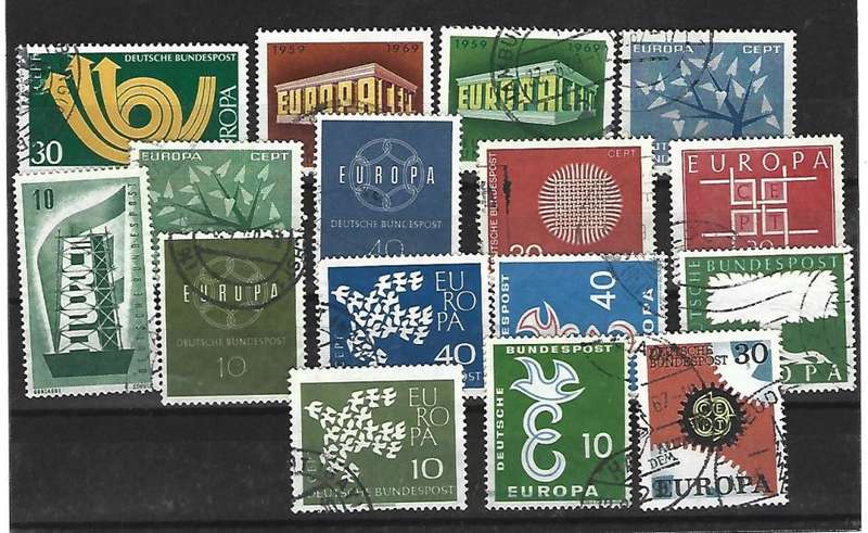 Germany Bundepost - set of used stamps