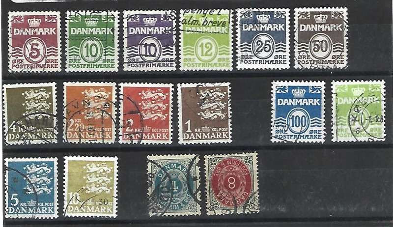 Denmark - set of used stamps