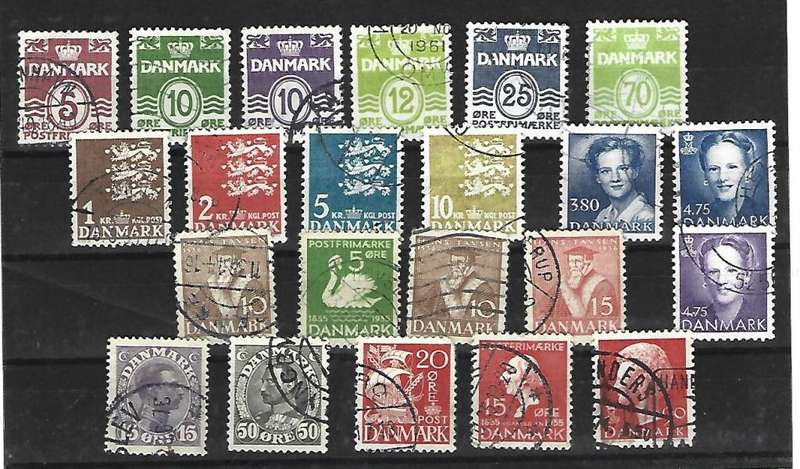 Denmark - set of used stamps