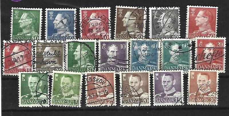 Denmark - set of used stamps