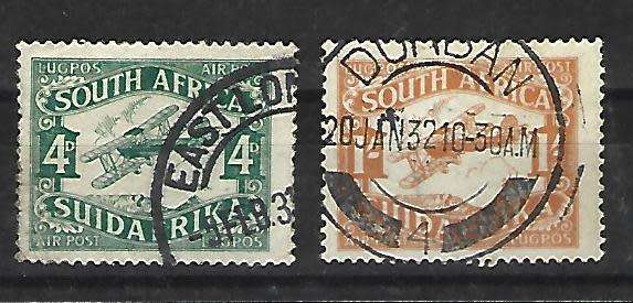 Union of SA - SACC 40-41- Air mail issue - Mint Hinged