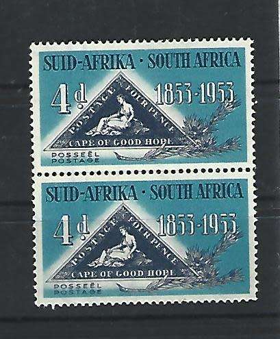 Union of SA - SACC 144 - Centenary of Cape Triangular- Variety - Broken knee ( Arrow Set of 4)