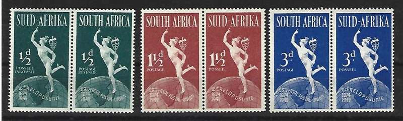 Union of SA - SACC 127-129- U.P.U. - **Mint