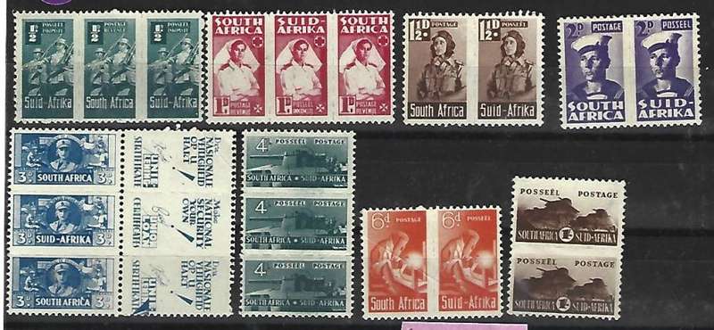 Union of SA - SACC 95-102 - Small war effort - Mint hinged