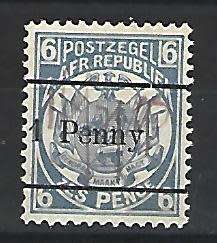 SA Second Republic - SACC 202 - Surcharge in black - used