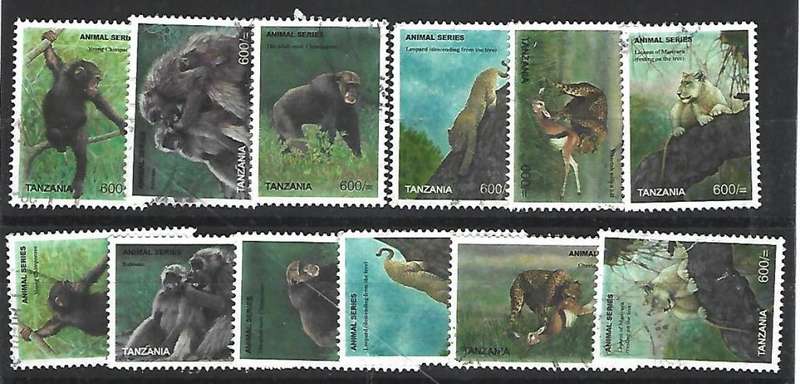 Tanzania - Set of used Stamps - As per scan
