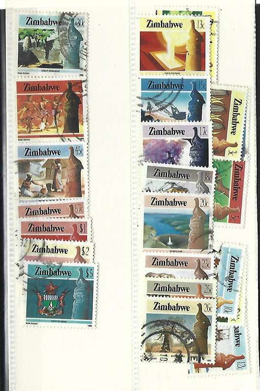 Zimbabwe - Set of used Stamps - As per scan