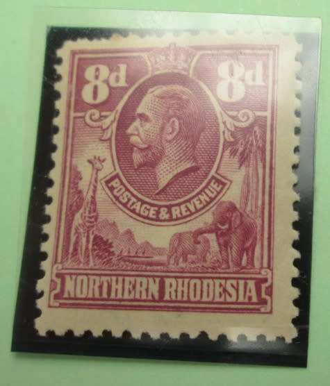 NORTHERN RHODESIA - KG V 8d UNUSED STAMP