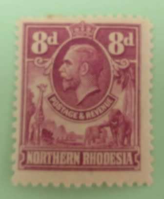 NORTHERN RHODESIA - KG V 8d UNUSED STAMP