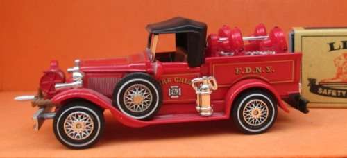 MATCHBOX - MODELS OF YESTERYEAR - FIRE ENGINE SERIES - 1930 FORD MODEL A BATTALION CHIEFS VEHICLE