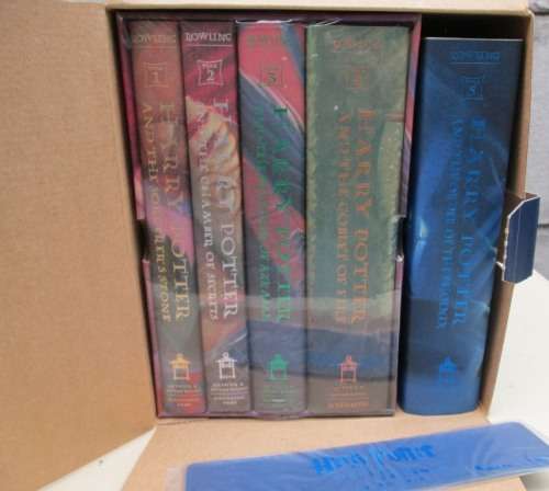 HARRY POTTER BOXED SET OF 5 HARDCOVER BOOKS by JK ROWLING