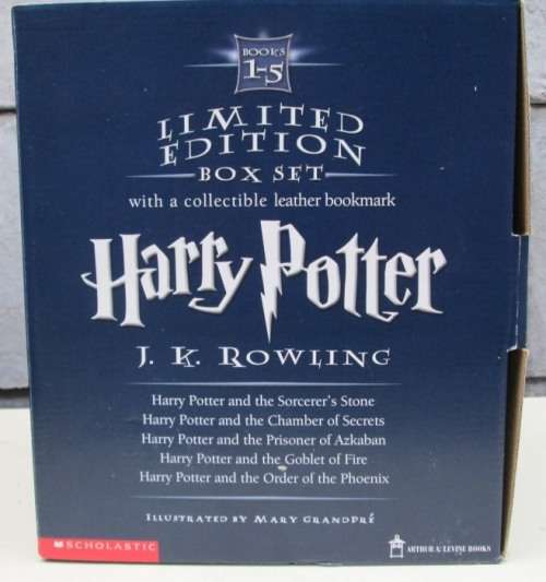 HARRY POTTER BOXED SET OF 5 HARDCOVER BOOKS by JK ROWLING