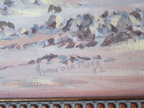 ORIGINAL OIL PAINTING by A VAN DER PLOEG - FRAMED