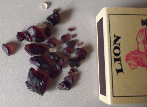 SEMI-PRECIOUS STONES - GARNET (PYROPE) - WALVIS BAY
