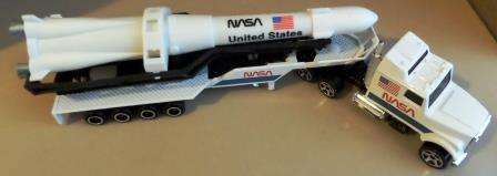 MAJORETTE - No 610 - NASA HAULER AND TRAILER WITH ROCKET - 1/87 (HO SCALE)