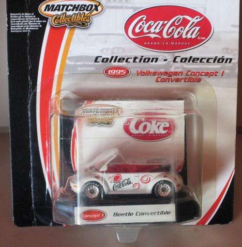 MATCHBOX COLLECTIBLES 50 YEARS COLLECTION - COCA-COLA BRAND 1995 VOLKSWAGEN CONCEPT 1 CONVERTIBLE