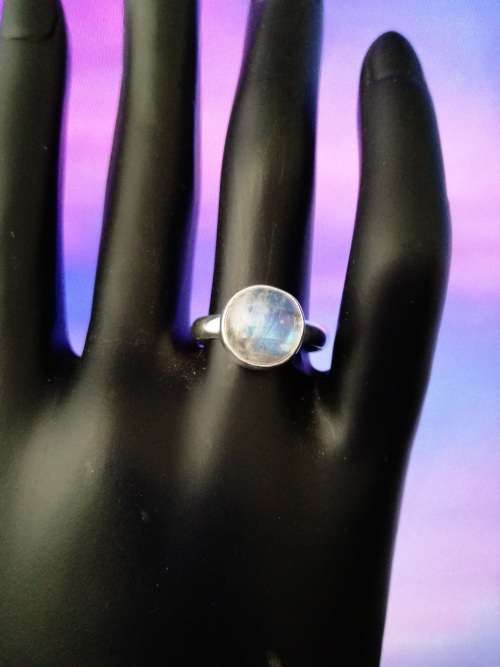 925 silver ring with real semi precious stones size 8