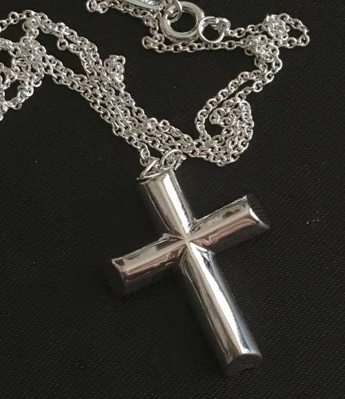 ***Crazy 99 cents SALE***925 Sterling Silver Cross with Matching 925 Sterling Silver Neck Chain