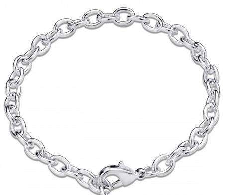 925 Silver filled Silver chain Bracelet