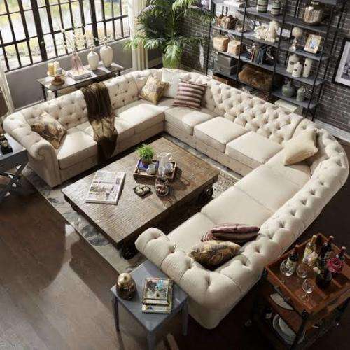 Big U shape chesterfield