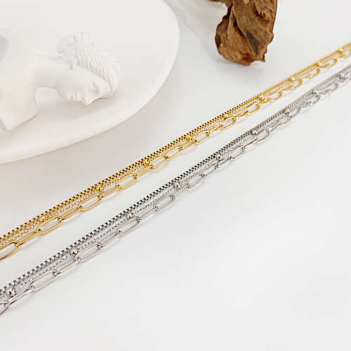 Layered Chain Link Necklace
