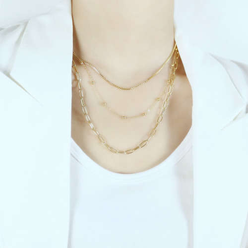 Layered Chain Link Necklace
