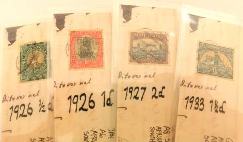 4 x Rare SA Stamp Bookmarks 1926-1933 (CLEARANCE)