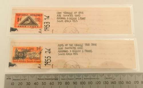 2 x Rare SA Stamp Bookmarks 1953 -1955 (CLEARANCE)