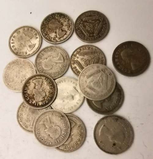 15 x Silver SA 3 Pennies 1933-58 (CLEARANCE)
