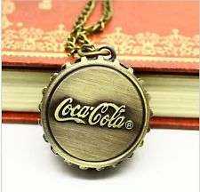Vintage Style Coca Cola Necklace Watch