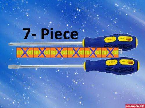 7-piece Screwdriver set with rubber handle
