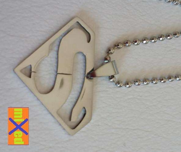 Superman Stainless Steel Pendant with Chain