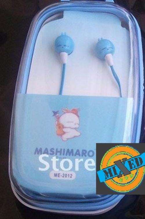 Mashimaro Earphones--Blue