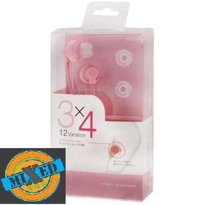 3 x 4 12 Variation Earphones--Pink