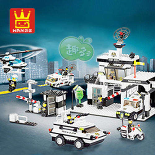 Large. Super Police Station Building Blocks ...890 PCS