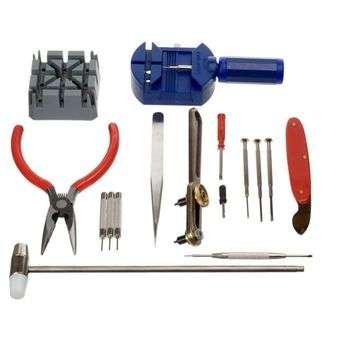 16 pcs Deluxe watch opener tool kit repair pin Remover