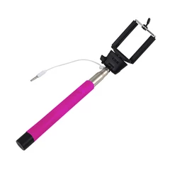 Selfie Stick with Built in Shutter Button -PINK-