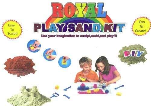 Royal play sand kit 100% fun 100% creative 100% safe