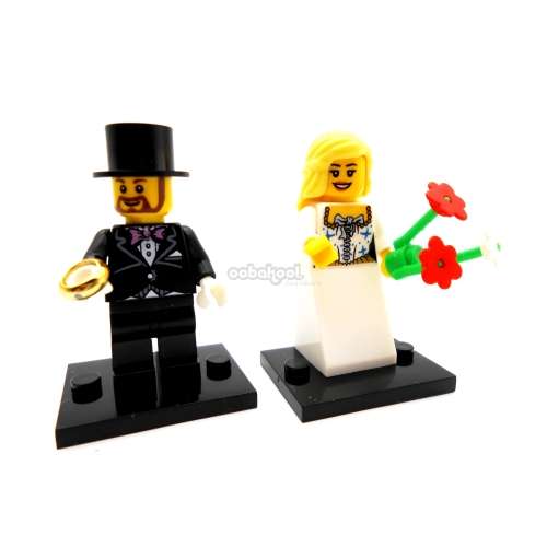 Building Blocks - Lego compatible - MiniFigure - MF384_Bride&Groom -Wedding
