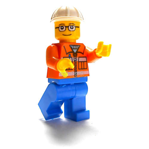 Building Blocks - Lego compatible - MiniFigure- No 6 - Construction Worker