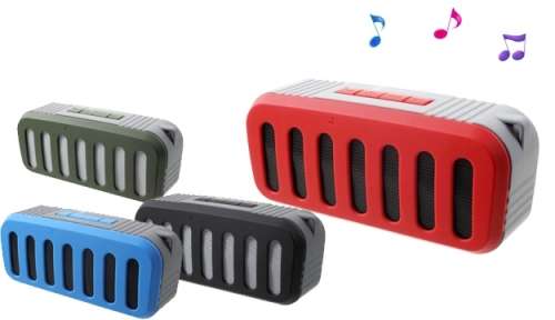 *CLEAR*Rugged New Rixing NR-2013 Speaker Bluetooth (Green)