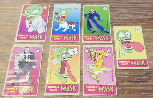 7 X THE MASK - BUBBLE GUM STICKERS