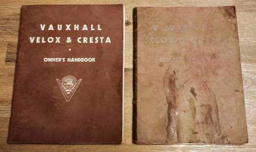 2 x Vauxhall Velox & Cresta - Owners Handbooks (water damage)